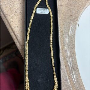 14 karat gold Byzantine necklace